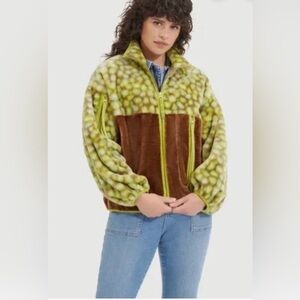 UGG Women’s Yellow and Brown Fleece Jacket